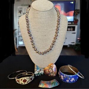 Vintage Cloisonné Jewelry Lot